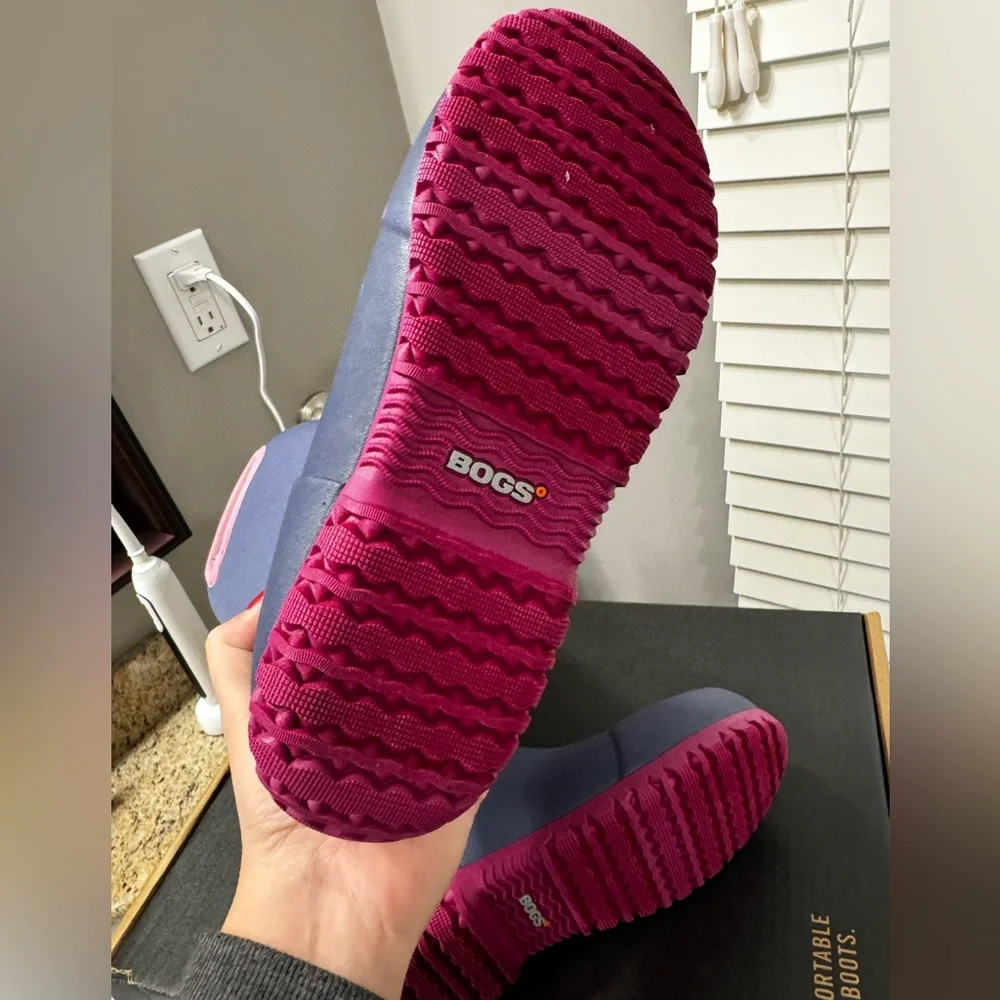 🥾🆕Bogs York Solid Waterproof Insulated Midcalf Rubber Boot Grape/Raisin, Size 5🥾